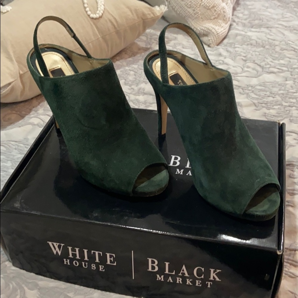 White House Black Market suede Heels